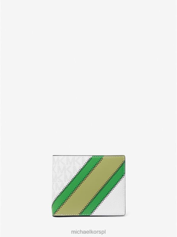 logo Cooper i portfel ze sztucznej skóry mężczyźni Michael Kors palmowa zieleń LHN663236 Akcesoria
